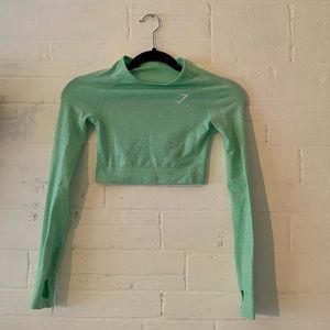 Gym shark vital seamless long sleeve cropped top